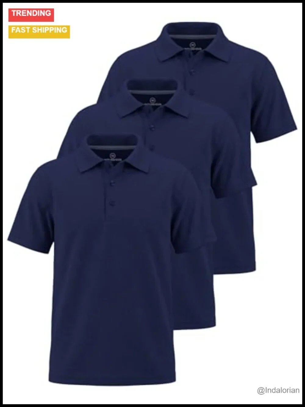 Boys Short Sleeve Polo Shirt 3-Pack Moisture-Wicking Athletic Golf School